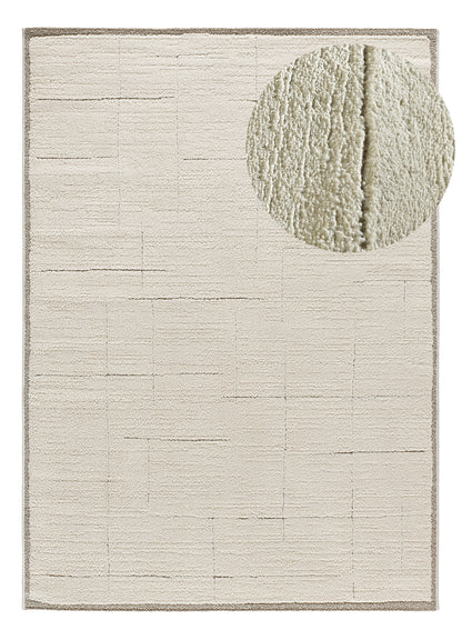 Tappeto moderno sala unicolor crema - UN2030