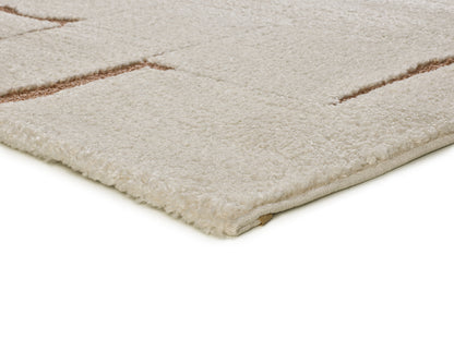 Tappeto design moderno colore crema e mattone - UN2088