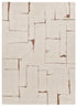 Tappeto design moderno colore crema e mattone - UN2088