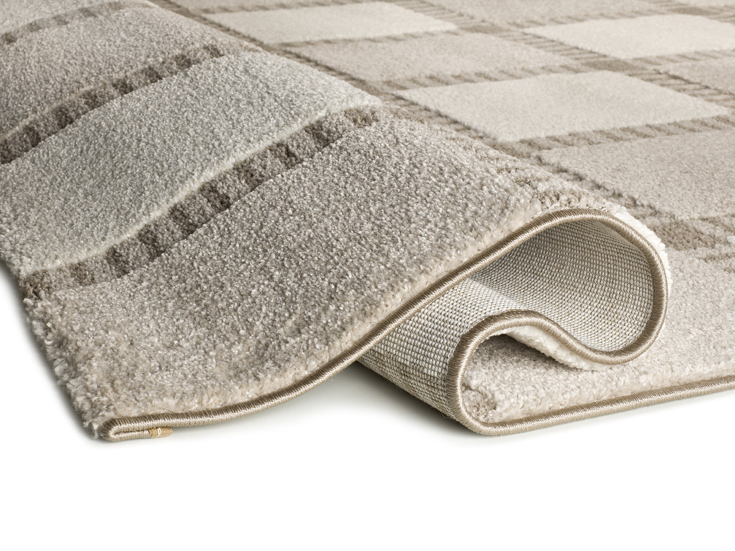 Tappeto moderno beige crema disegno geometrico- UN2031