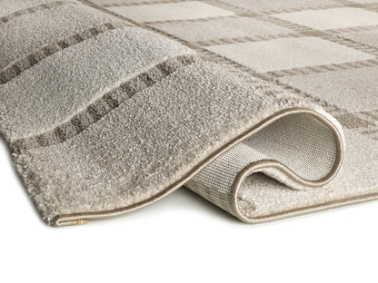 Tappeto moderno beige crema disegno geometrico- UN2031