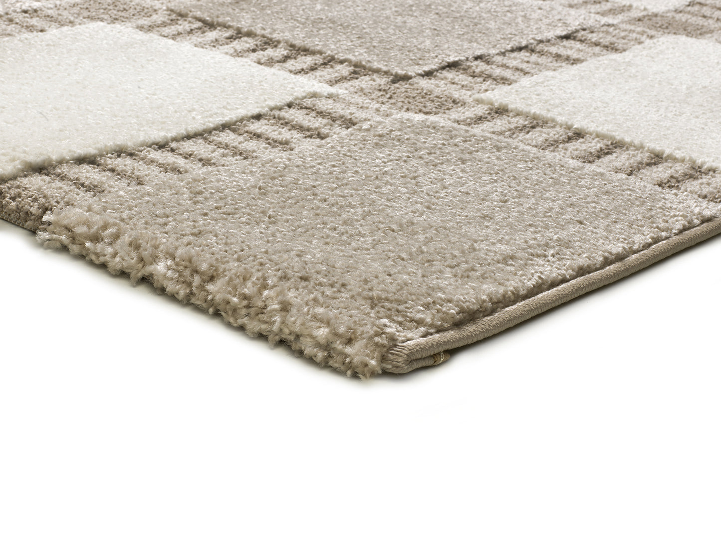 Tappeto moderno beige crema disegno geometrico- UN2031