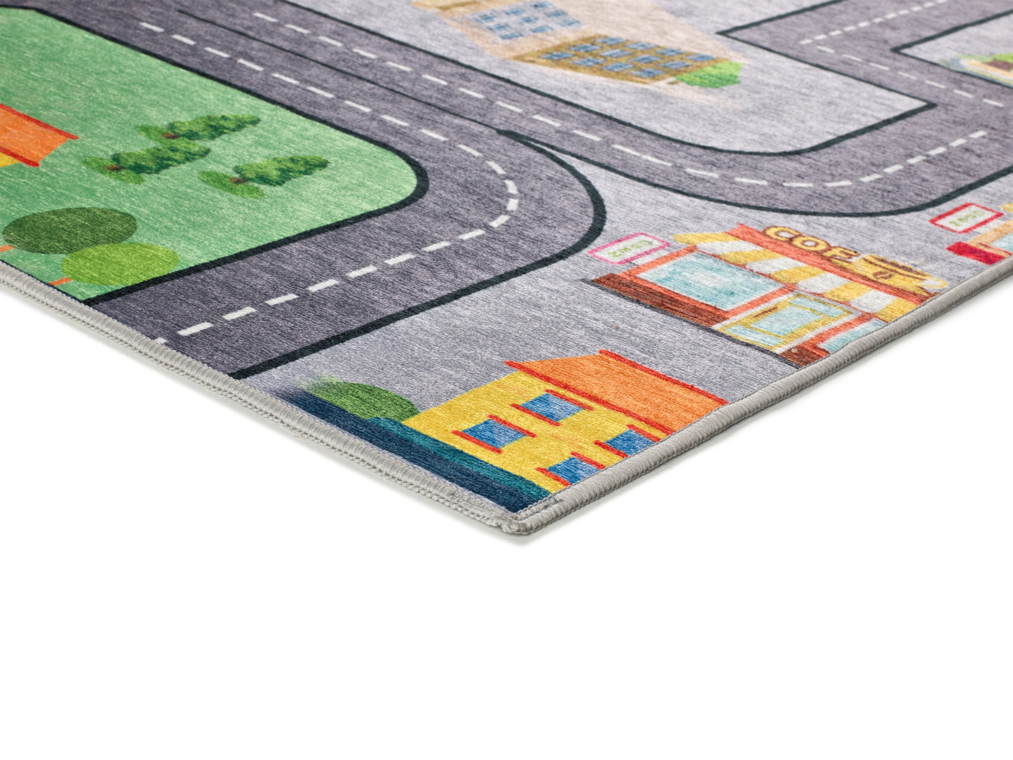 Tappeto lavabile per cameretta bambini disegno circuit multicolore- UN6017