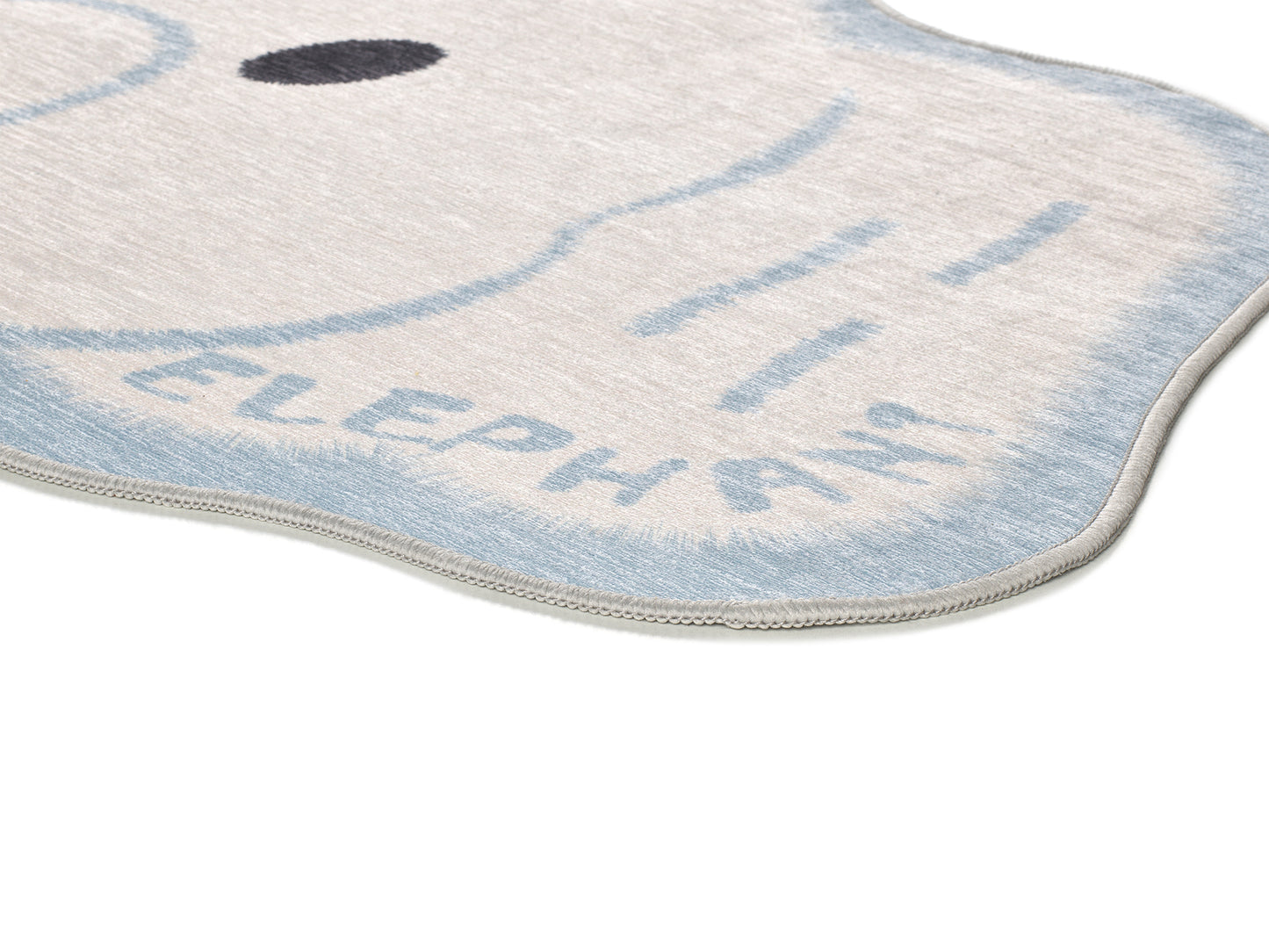 Tappeto lavabile per cameretta bambini disegno elefantino bianco- UN6015