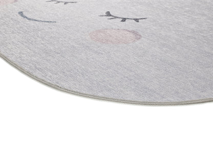 Tappeto lavabile per cameretta bambini disegno nuvola grigio- UN6016