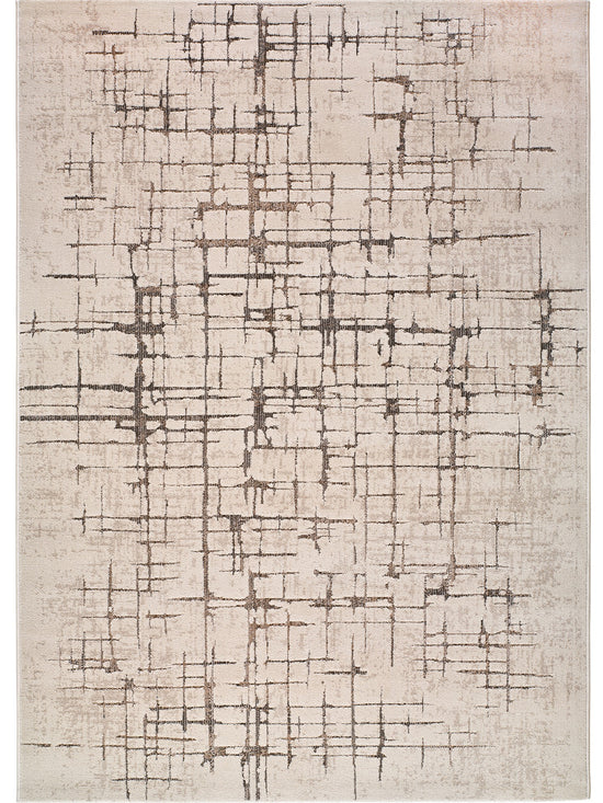 Tappeto etnico contemporaneo crema e beige - UN2084