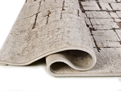 Tappeto etnico contemporaneo crema e beige - UN2084