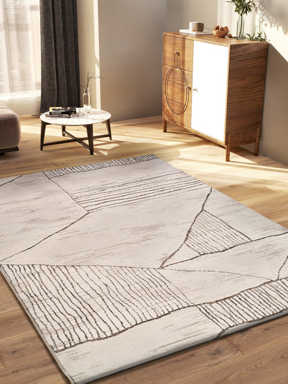Tappeto etnico tribale marocchino crema e beige - UN2085