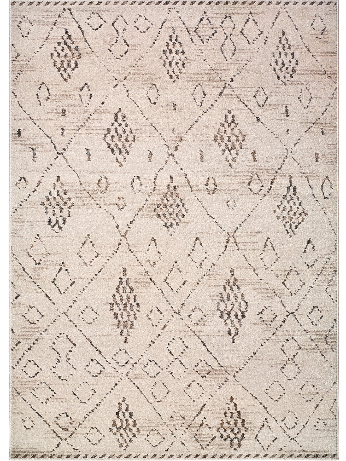 Tappeto nomade tribale moderno crema e beige - UN2086