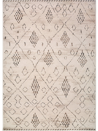 Tappeto nomade tribale moderno crema e beige - UN2086