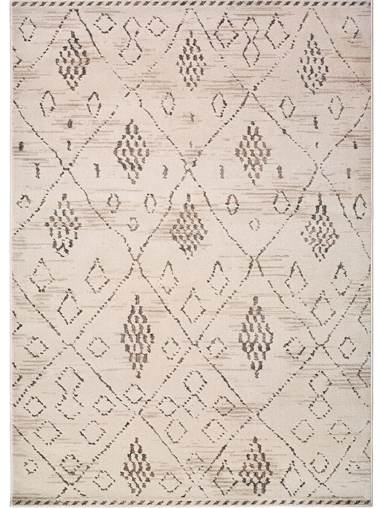 Tappeto nomade tribale moderno crema e beige - UN2086