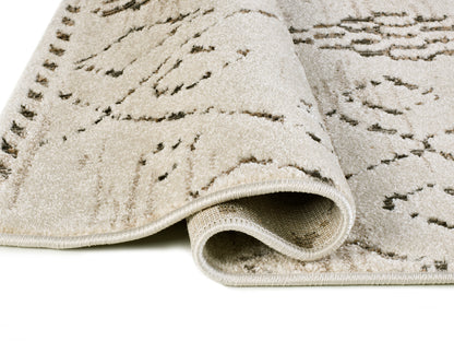 Tappeto nomade tribale moderno crema e beige - UN2086