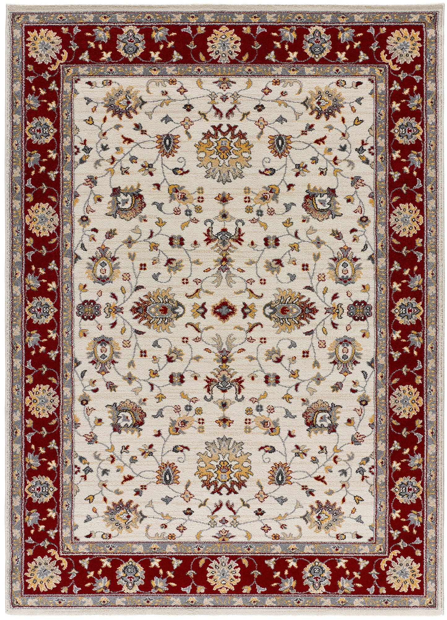 Tappeto persiano tradizionale crema rosso - UN5008