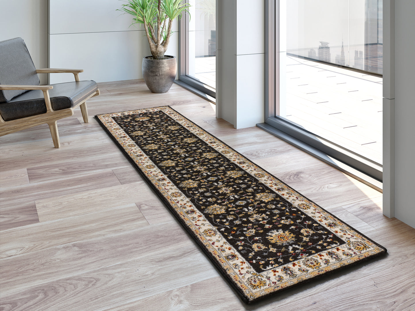 Tappeto persiano tradizionale grigio antracite - UN5009