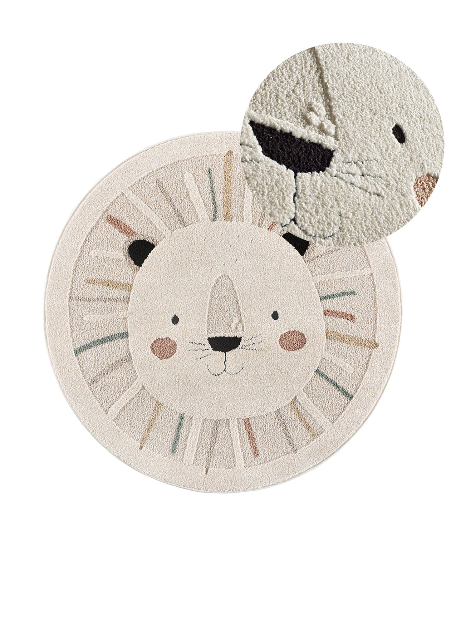 Tappeto rotondo per cameretta bambini multicolore- UN6020