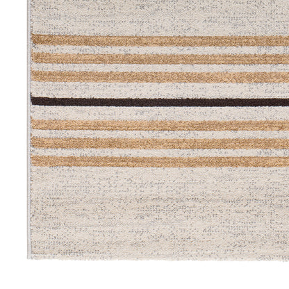 Tappeto soggiorno elegante linee geometriche grigio e beige - UN2082