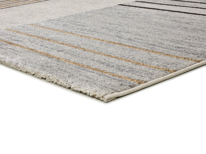 Tappeto moderno elegante forme geometriche grigio e beige - UN2083