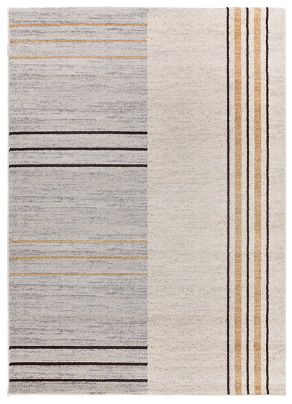 Tappeto moderno elegante forme geometriche grigio e beige - UN2083