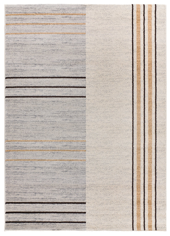 Tappeto moderno elegante forme geometriche grigio e beige - UN2083