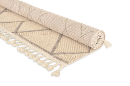 Tappeto etnico moderno color crema e grigio - VR2015