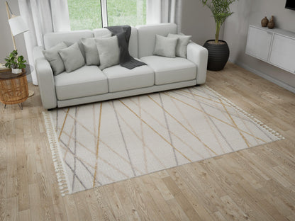 Tappeto etnico moderno color avorio crema - VR2017