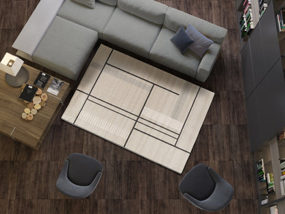 Tappeto soggiorno salotto beige - UN2036