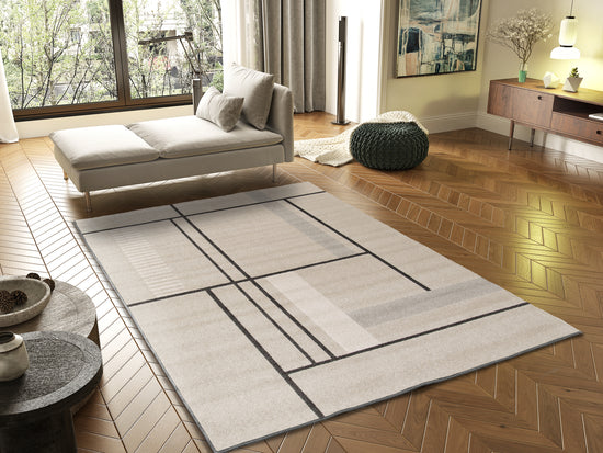 Tappeto soggiorno salotto beige - UN2036