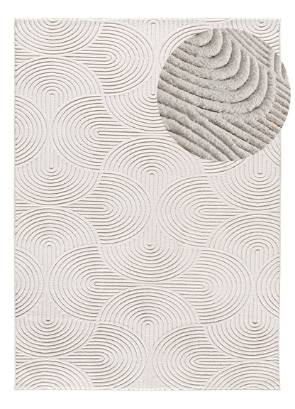 Tappeto lavabile leggero disegno moderno colore crema- UN7001