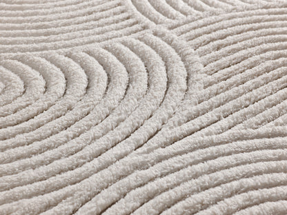Tappeto lavabile leggero disegno moderno colore crema- UN7001
