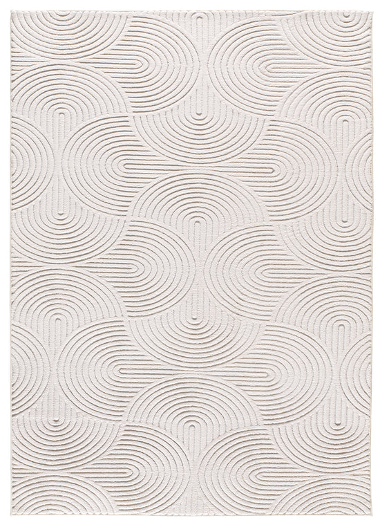 Tappeto lavabile leggero disegno moderno colore crema- UN7001