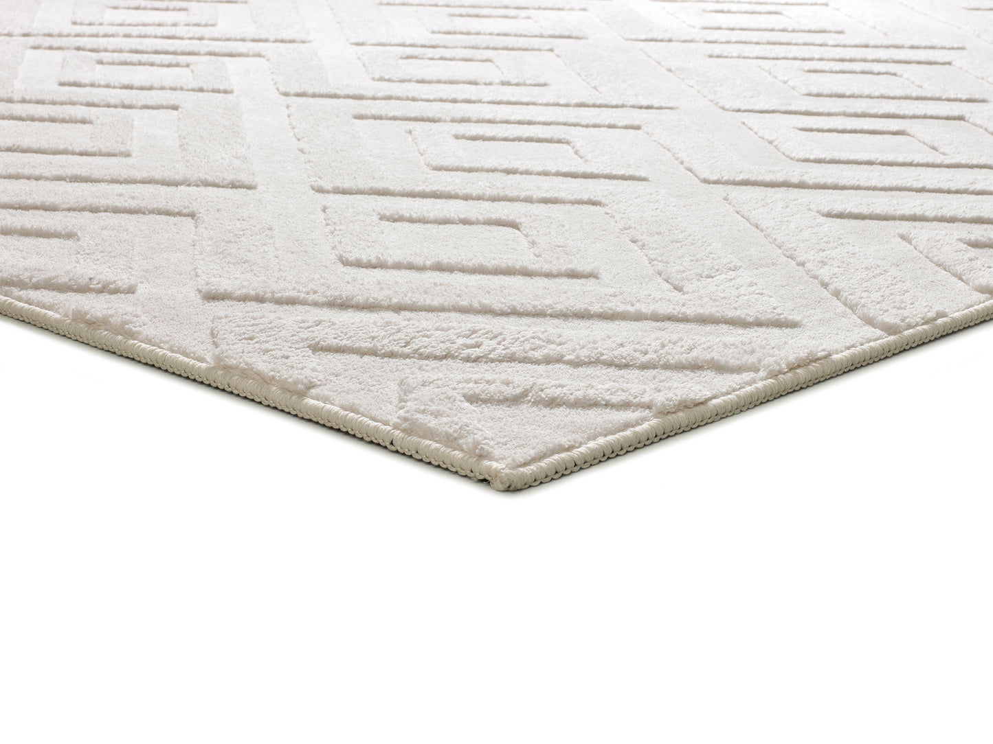 Tappeto lavabile in lavatrice leggero disegno moderno colore crema- UN7002
