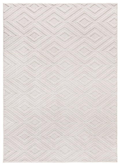 Tappeto lavabile in lavatrice leggero disegno moderno colore crema- UN7002