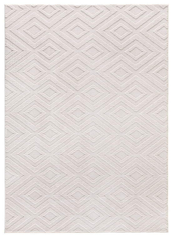 Tappeto lavabile in lavatrice leggero disegno moderno colore crema- UN7002