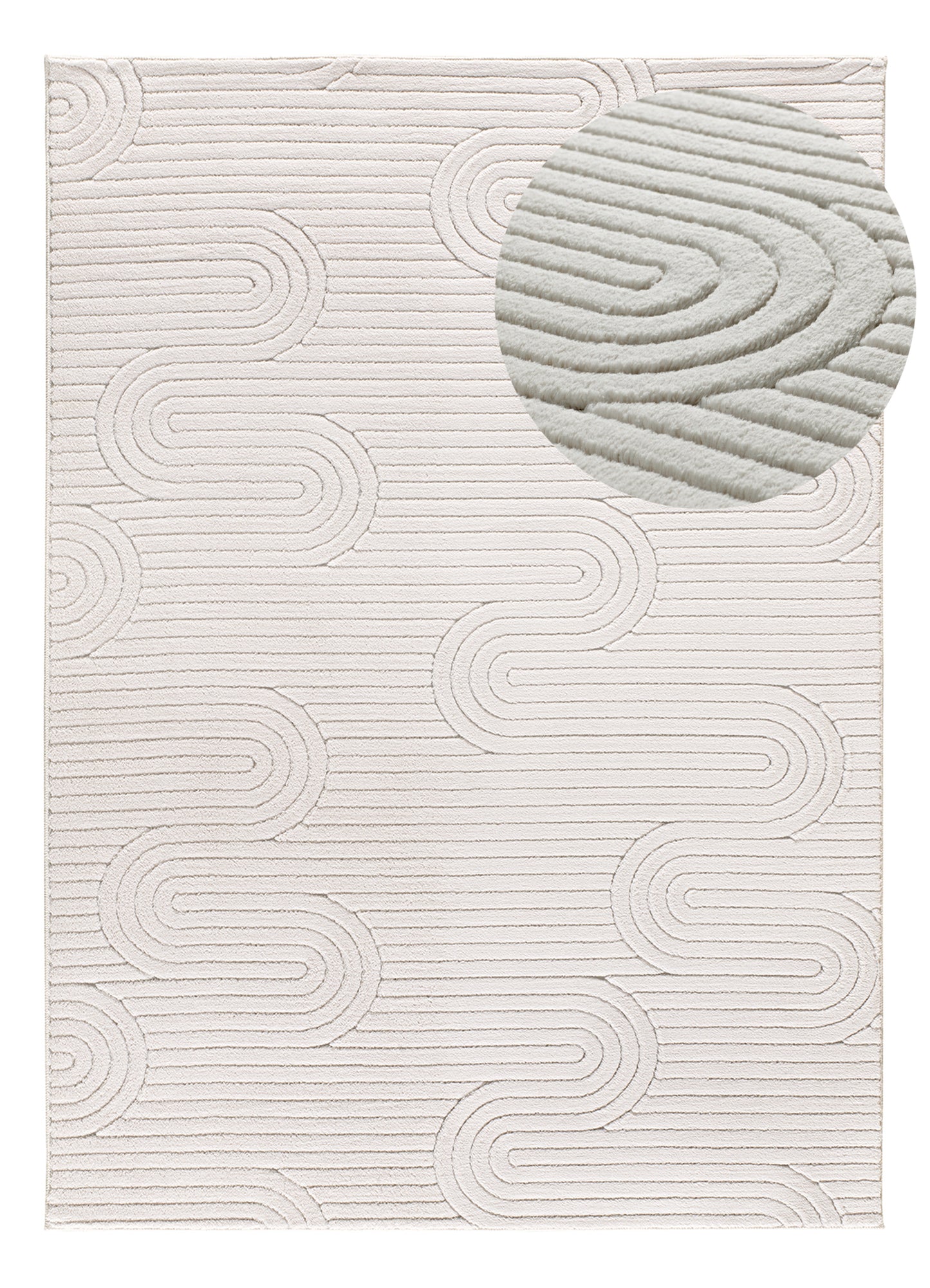 Tappeto lavabile leggero disegno moderno stile scandinavo crema- UN7003
