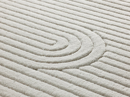 Tappeto lavabile leggero disegno moderno stile scandinavo crema- UN7003