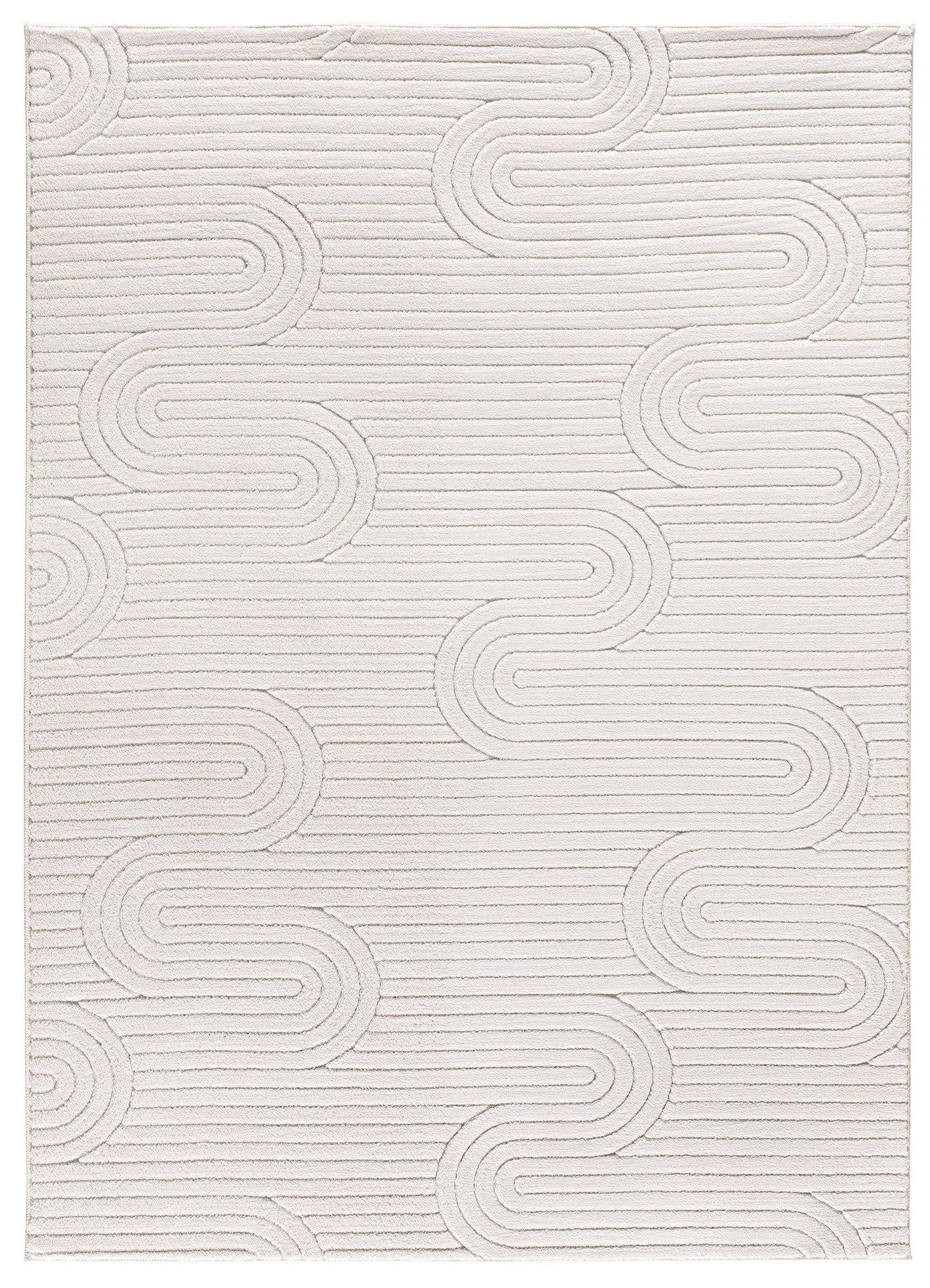 Tappeto lavabile leggero disegno moderno stile scandinavo crema- UN7003