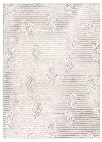 Tappeto lavabile leggero disegno moderno stile scandinavo crema- UN7003
