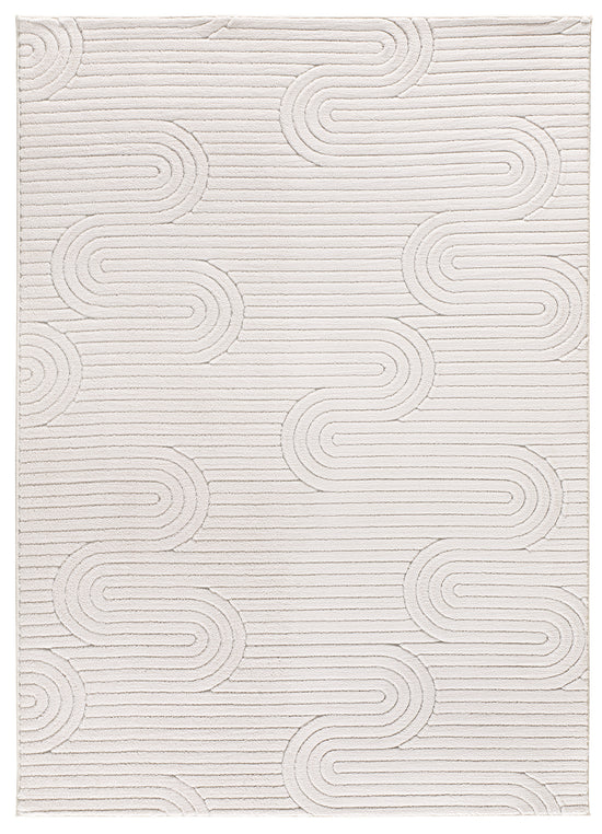 Tappeto lavabile leggero disegno moderno stile scandinavo crema- UN7003
