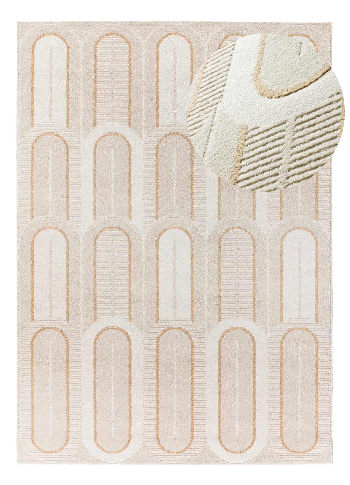 Tappeto salotto grande beige crema- UN2035