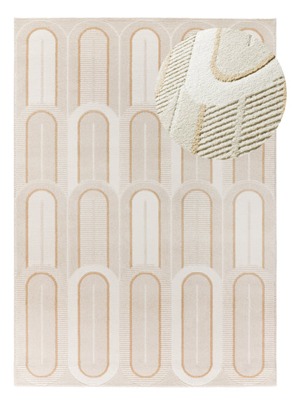 Tappeto salotto grande beige crema- UN2035