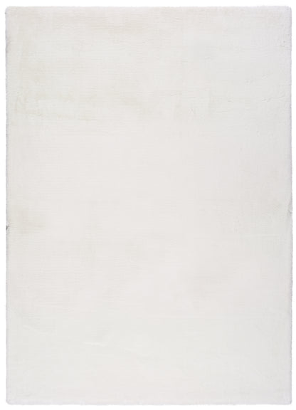 Tappeto lavabile camera da letto pelo alto tinta unita bianco- UN7004