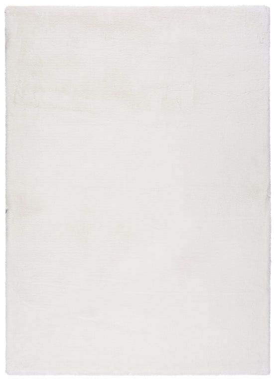 Tappeto lavabile camera da letto pelo alto tinta unita bianco- UN7004
