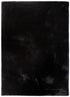 Tappeto lavabile camera da letto pelo alto tinta unita nero- UN7005