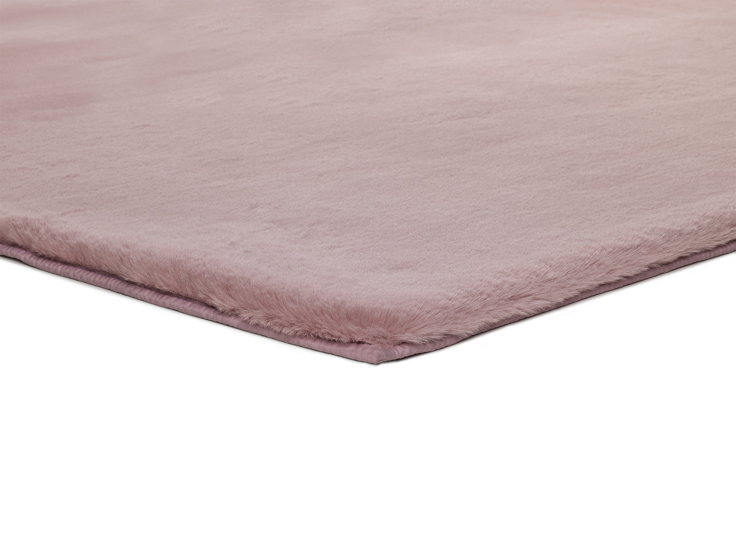 Tappeto lavabile camera da letto pelo alto tinta unita rosa - UN7007
