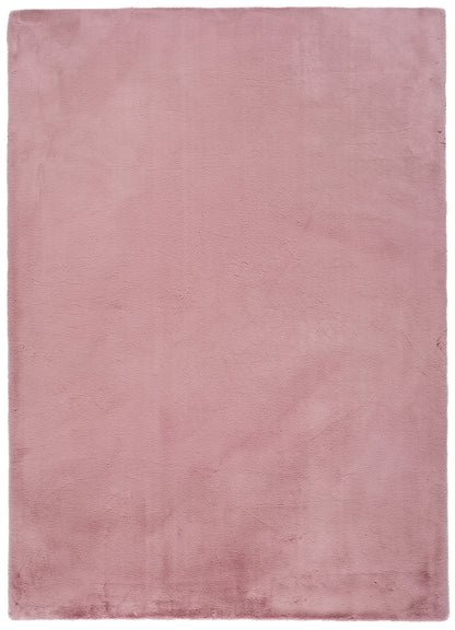 Tappeto lavabile camera da letto pelo alto tinta unita rosa - UN7007