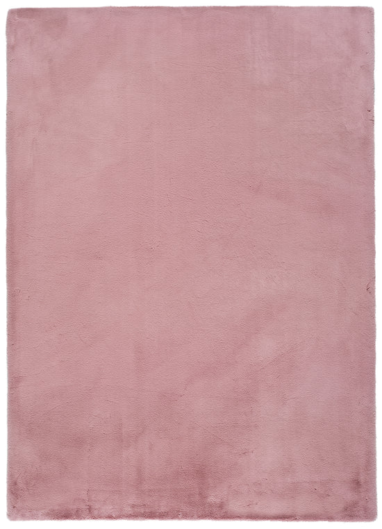 Tappeto lavabile camera da letto pelo alto tinta unita rosa - UN7007