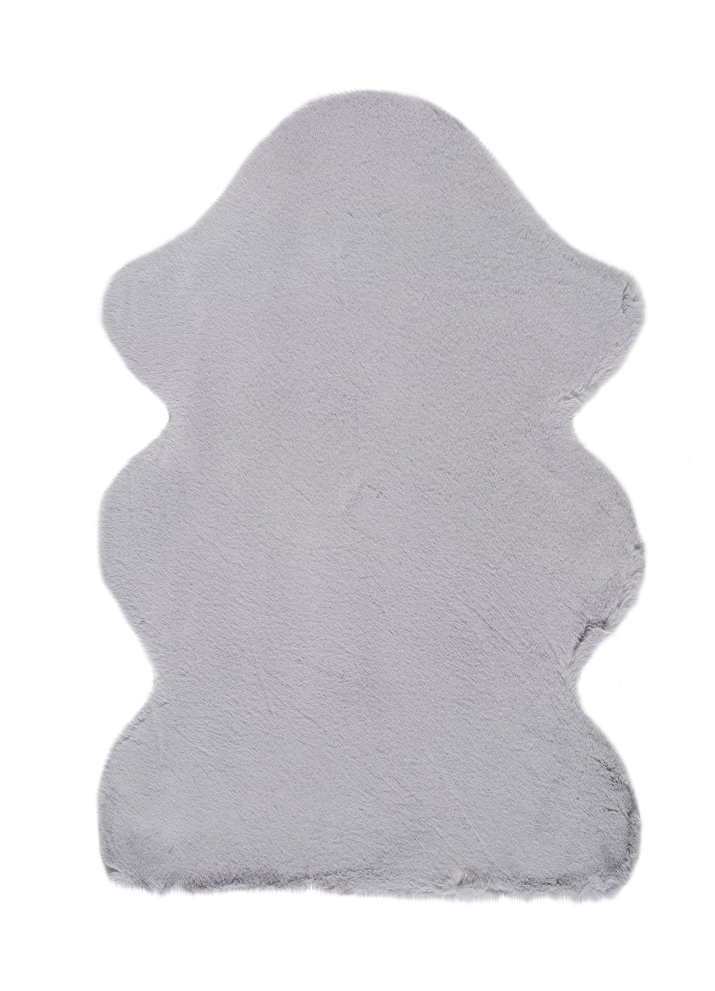 Tappeto lavabile camera da letto pelo alto tinta unita grigio argento - UN7006