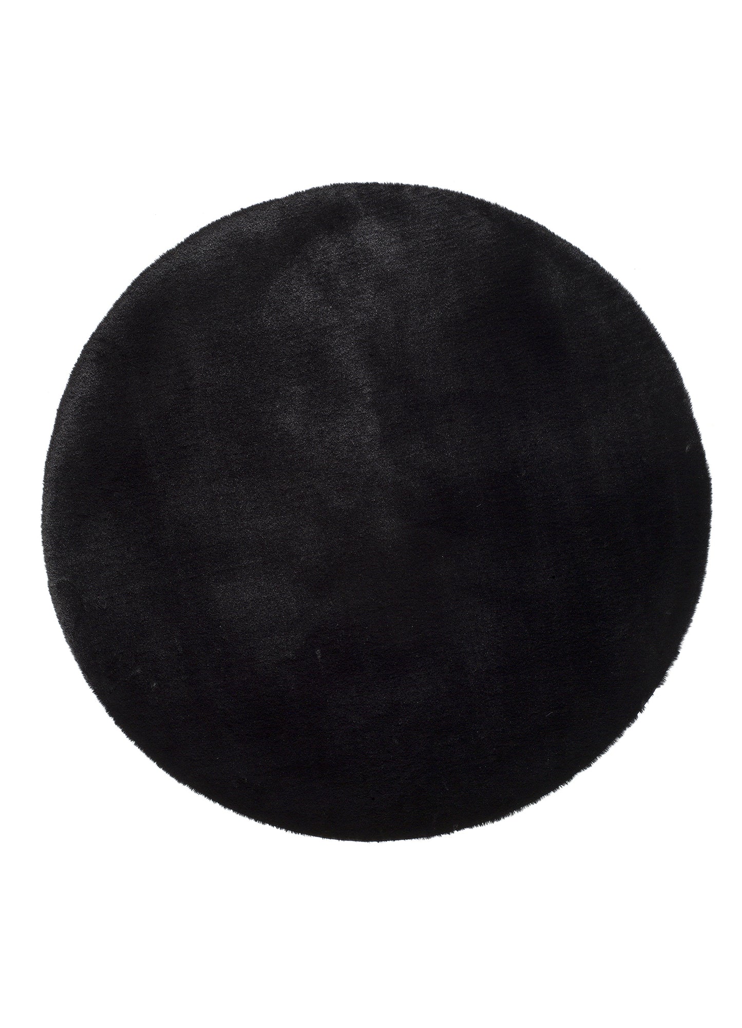 Tappeto lavabile camera da letto pelo alto tinta unita nero- UN7005