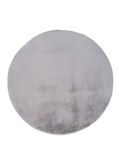 Tappeto lavabile camera da letto pelo alto tinta unita grigio argento - UN7006