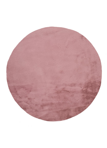 Tappeto lavabile camera da letto pelo alto tinta unita rosa - UN7007